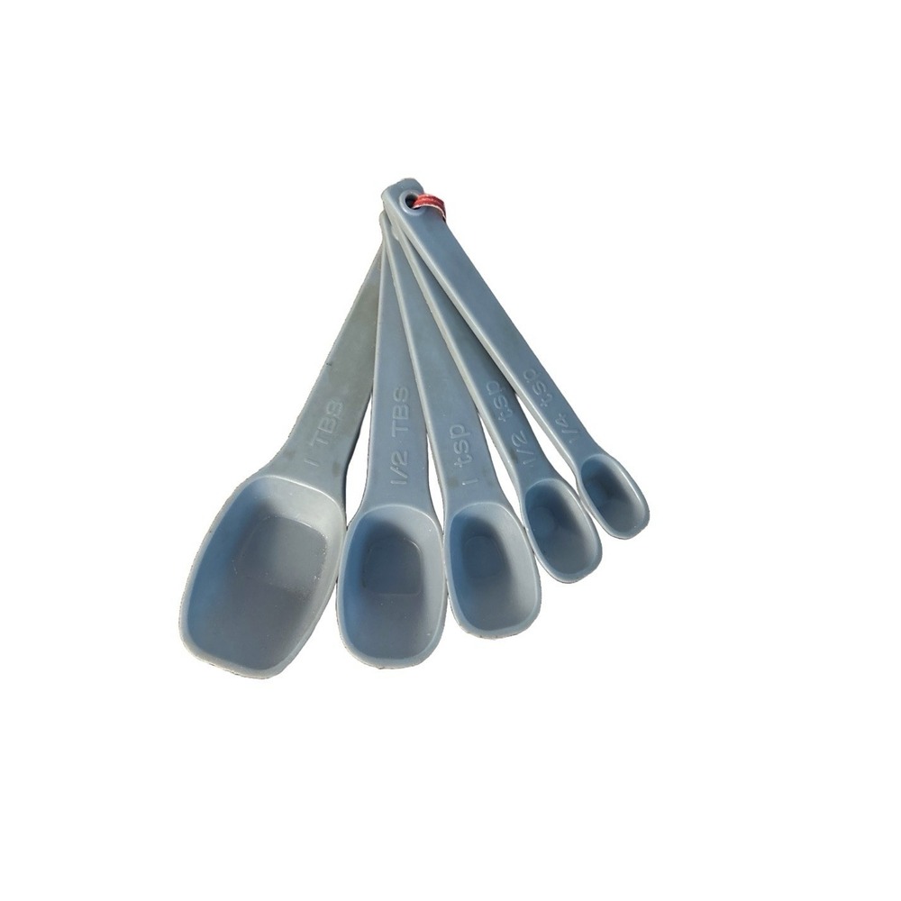 Vintage Nesting Measuring Spoons #2232-2236 Country Blue Set Of 5 Rubbermaid
